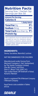 Equal Stevia Sachet Box